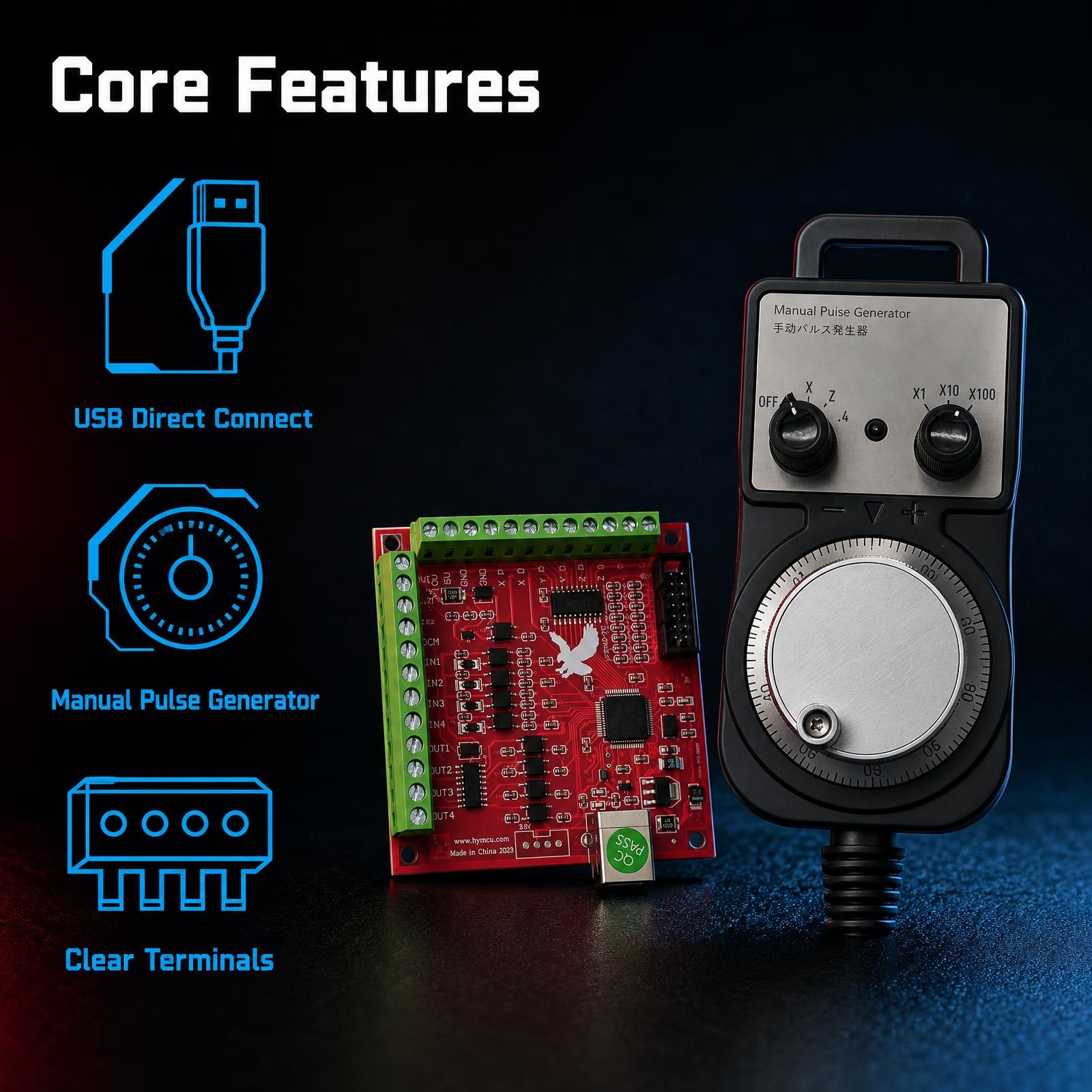 4軸USB Mach3 CNCコントローラーカード＋MPGハ - Mach3 Usb Cnc Controller 4 Axis 100Khz のレビューと価格